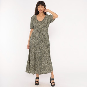 long grunge dress Ultimate '90s Princess Grunge Waffle Dress in Black with Lace Mesh Sleeve Detail