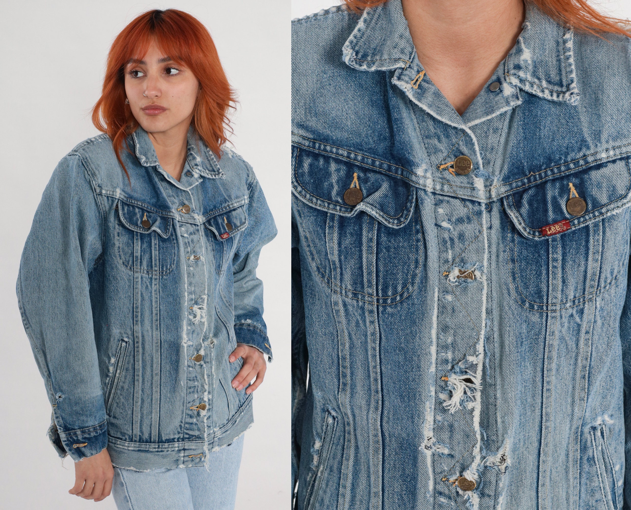 Lee - Oversized Vintage Lee Denim Jacket on Designer Wardrobe