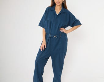 Montgomery Ward Coveralls, 70s Blue Zip Front (unisex Vintage) - Etsy