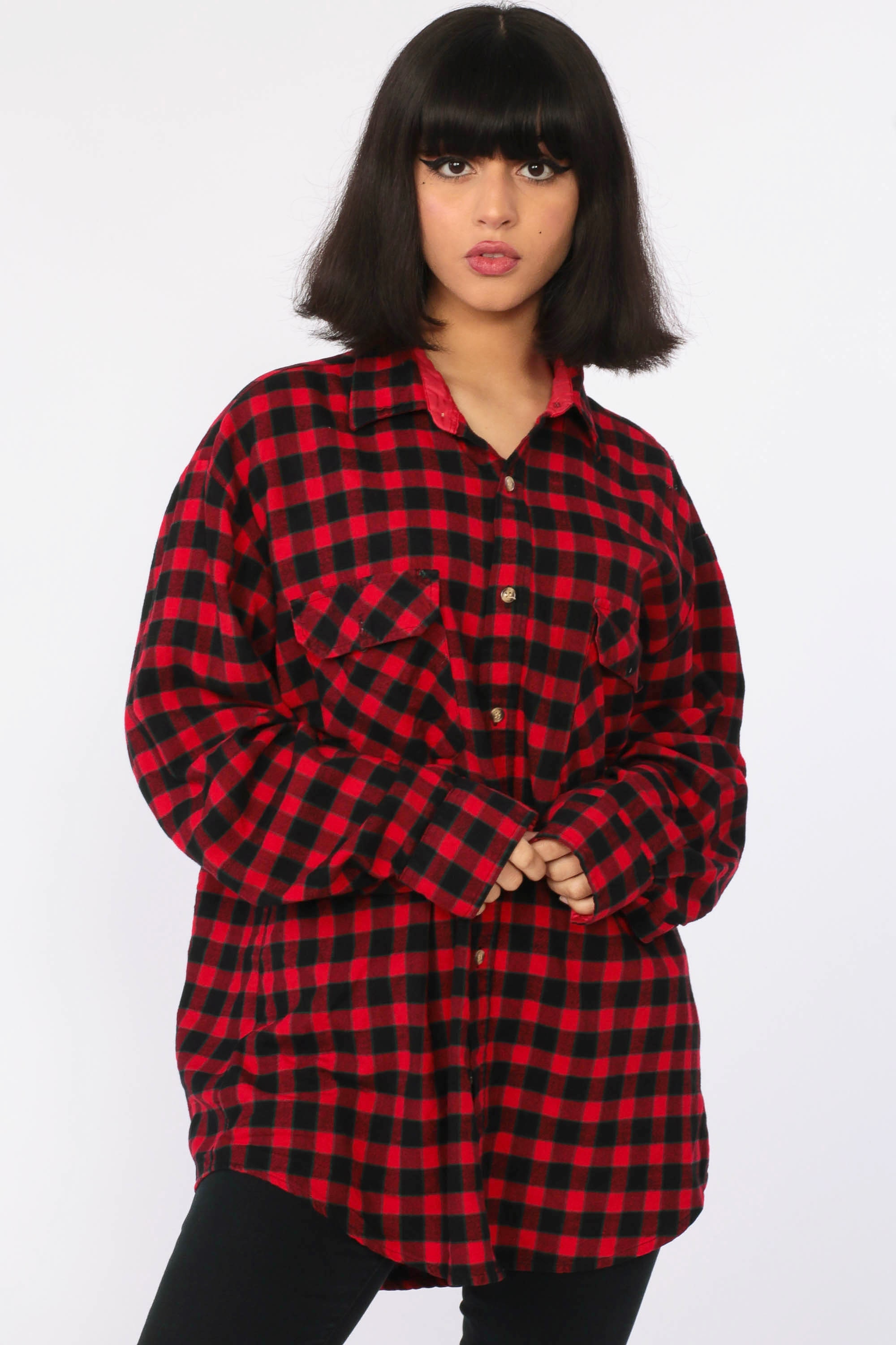 grunge oversized flannel