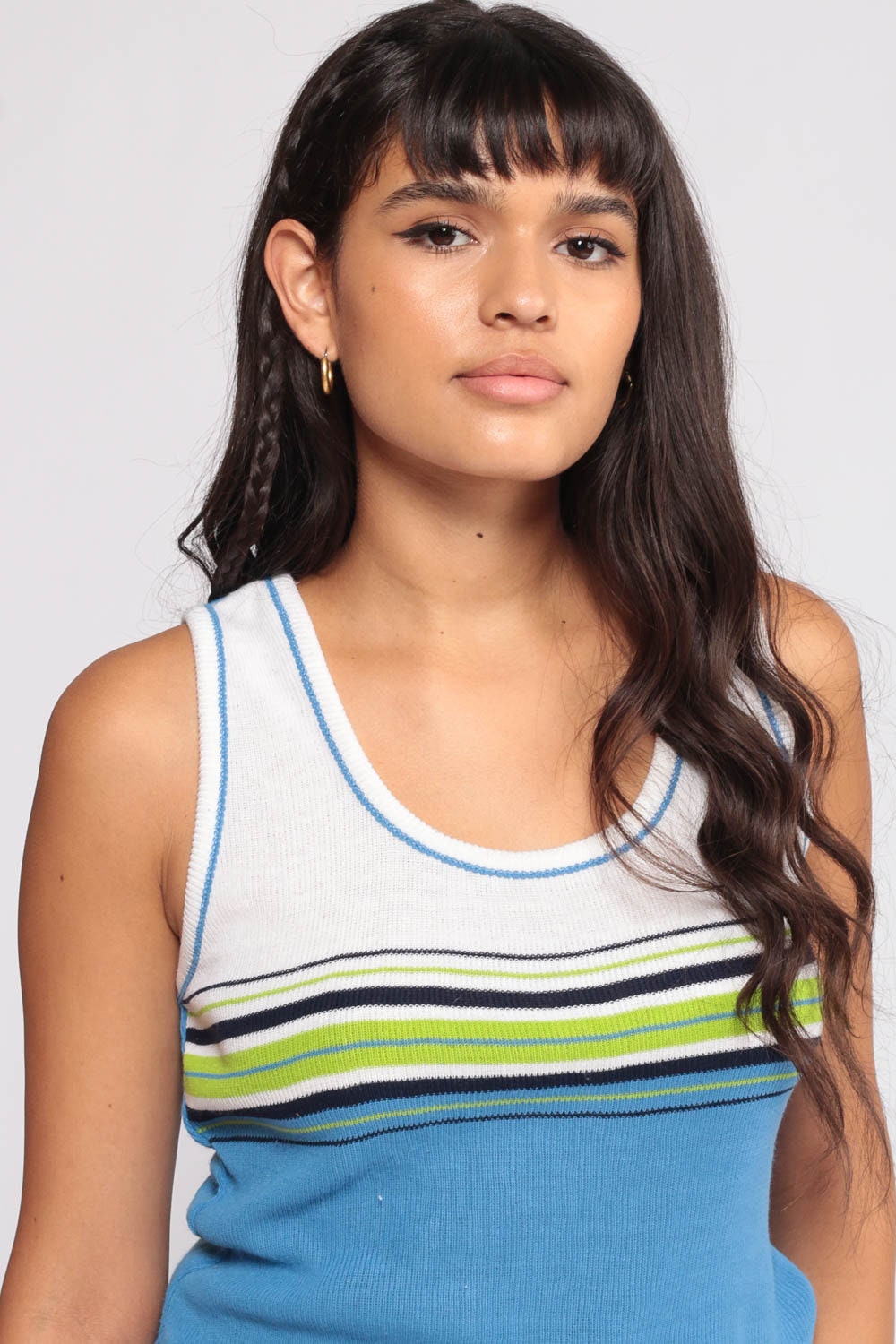 90s striped shirt outfit