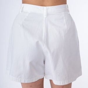 Vintage Ralph Lauren Shorts 90s White Shorts Preppy High Waist Trouser Shorts Cotton Pocket Retro 1990s Polo Shorts Small 28 Size 10 image 5