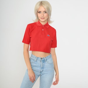 Vintage Cropped Lacoste Polo Lacoste Tops Vintage Lacoste Cropped