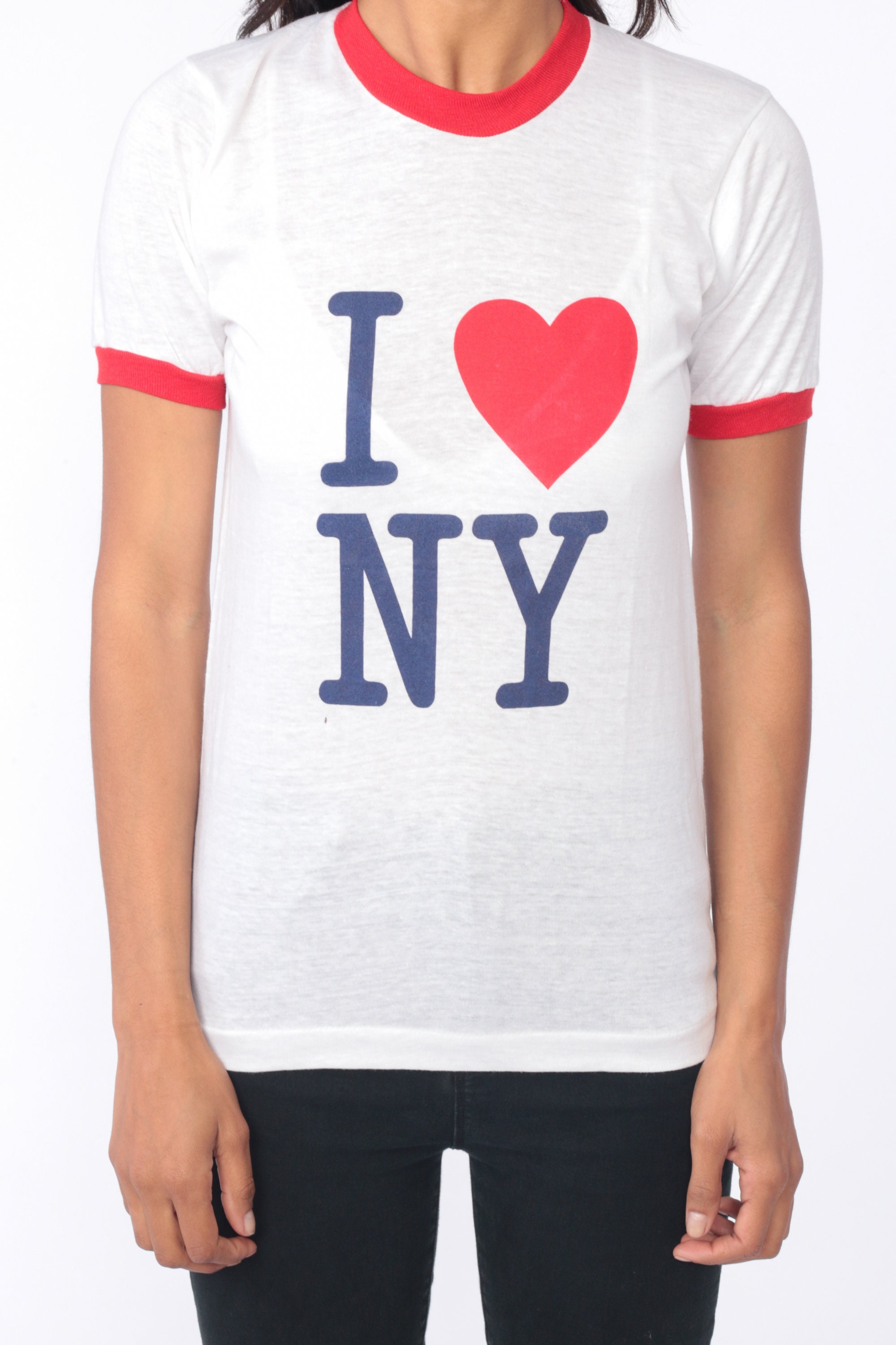 New York Shirt 80s Ringer Tee I Heart NYC Tshirt New York City Etsy