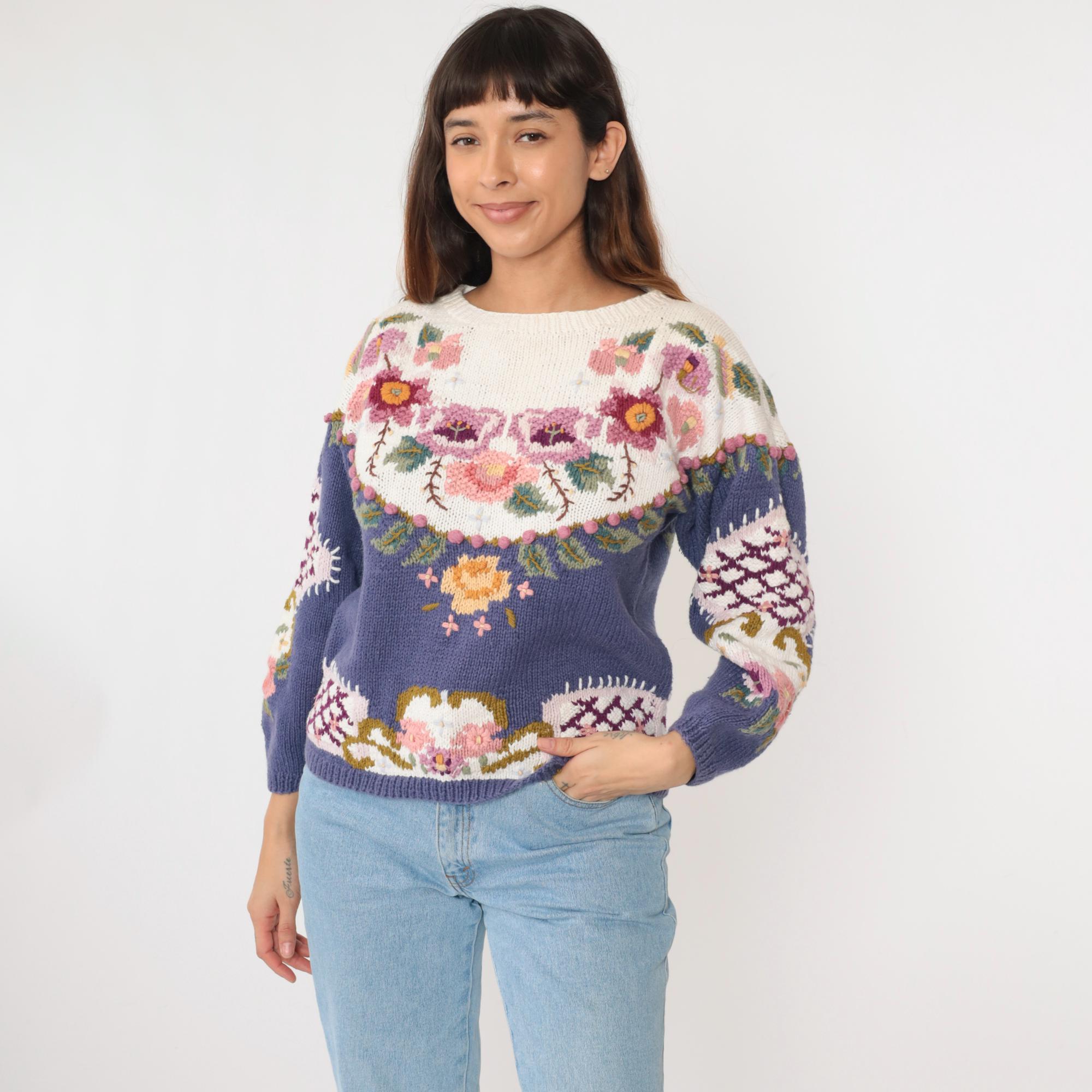 90s Floral Sweater - Etsy 90s Floral Sweater - Etsy