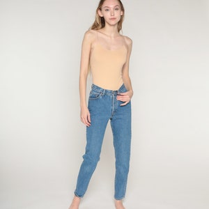 90s Levis Jeans Tapered Mom Jeans High Waisted Rise Levi Jeans Denim Pants Button Fly USA Made Retro Slim Vintage 1990s Extra Small xs 25 image 2