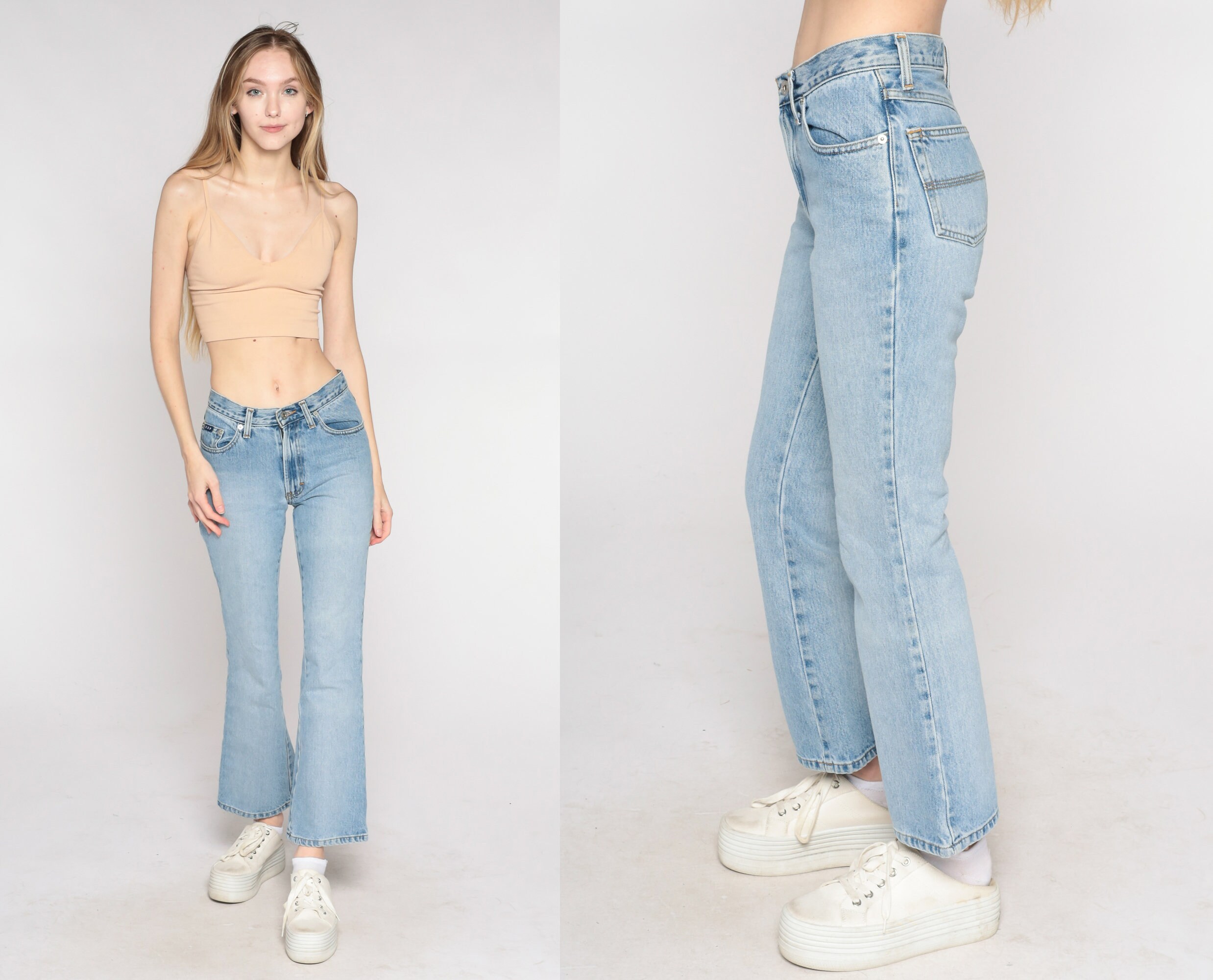 ZARA Medium Wash Denim High Waisted Wide Legs (4) – The Thrifty Hippy