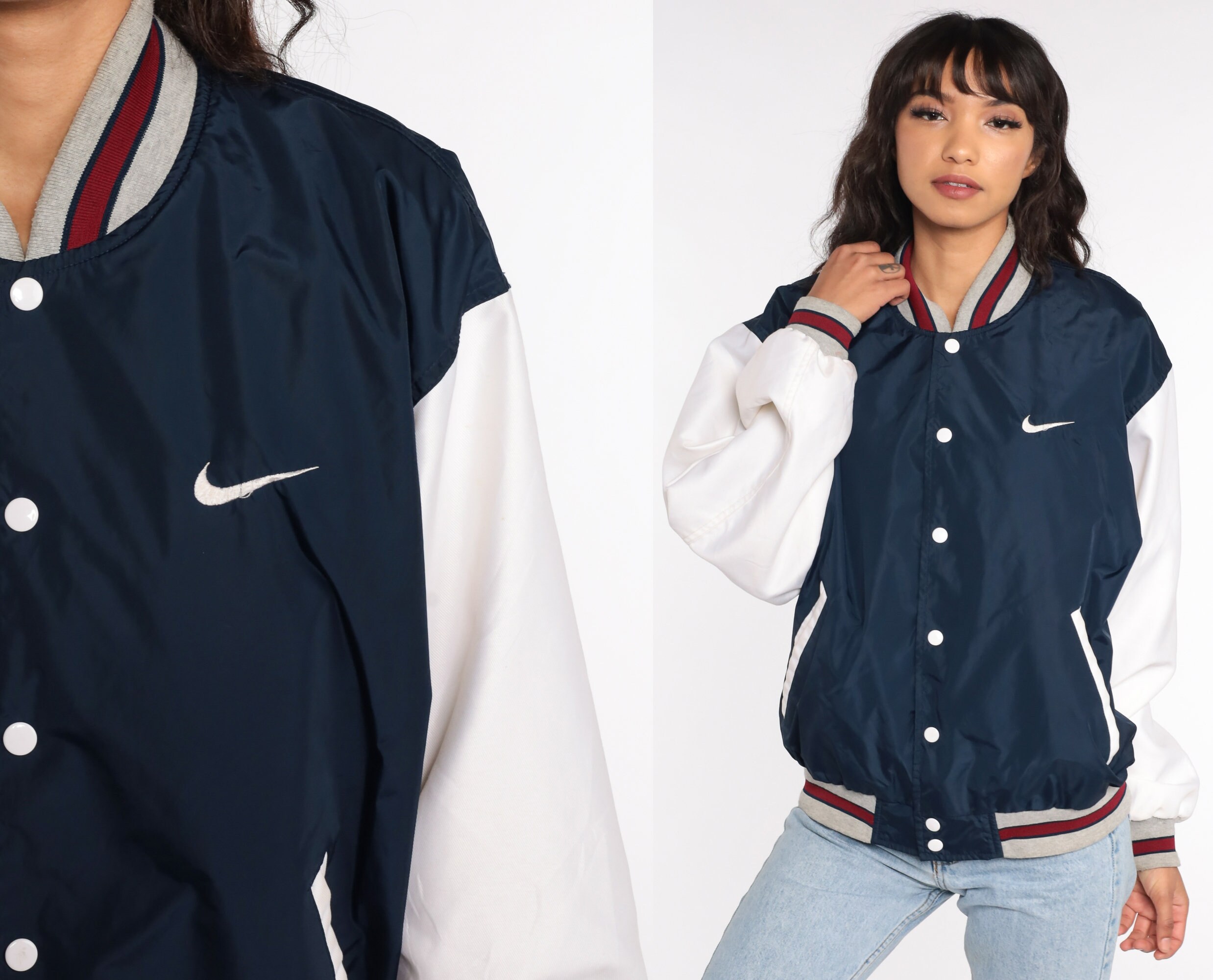 Nike Bomber Jacket -- Y2K Baseball 