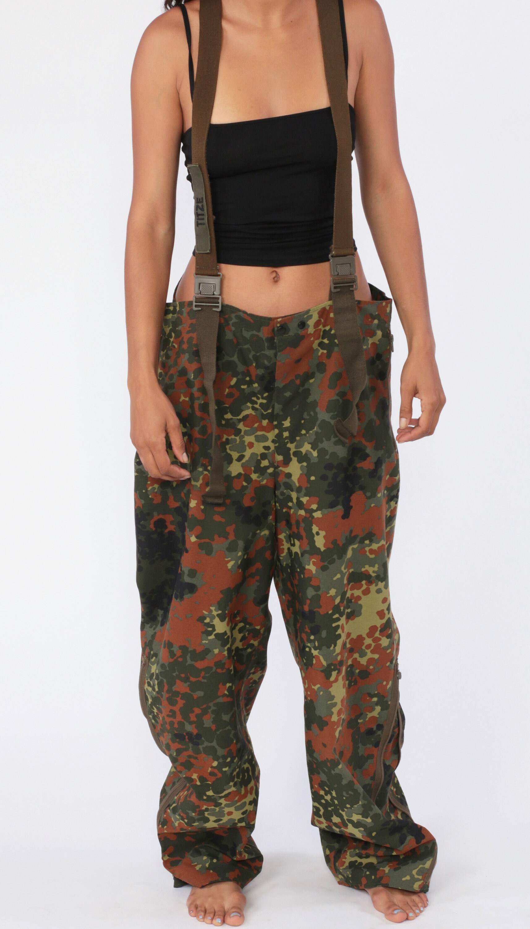 cargo pants with suspenders