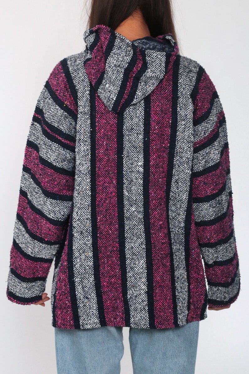 Hoodie Sweatshirt 90s Drug Rug Sweater Hooded Woven Hippie | Etsy