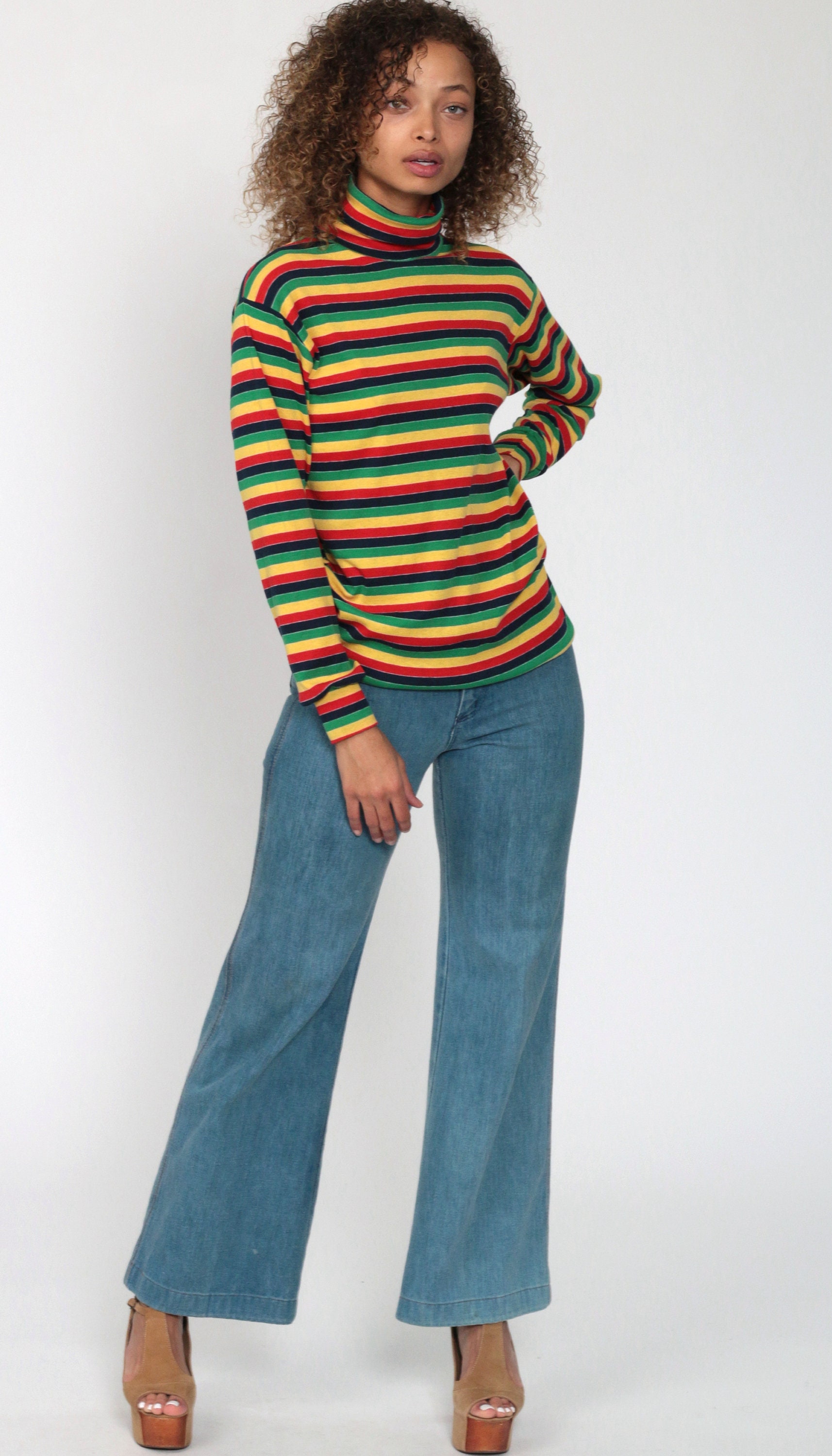 80s turtleneck outfit