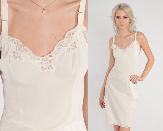 slip dress off white