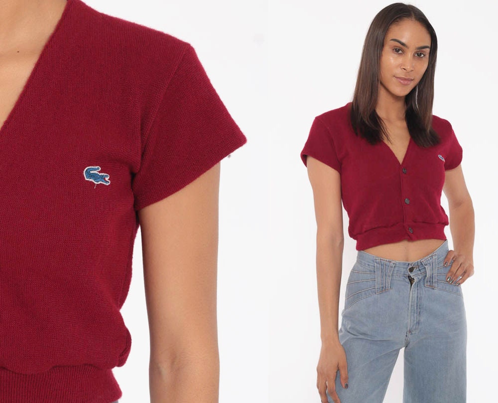 lacoste burgundy sweater
