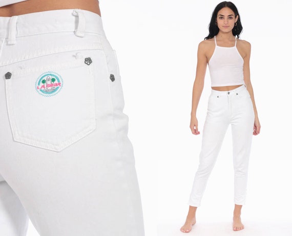 White skinny mom jeans Clearance