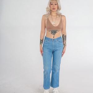 Vintage 70s Levis Jeans Bootcut Jeans Mid Rise Retro Flared Denim Bellbottoms Flares Levi Strauss Brown Tab Seventies 1970s Medium