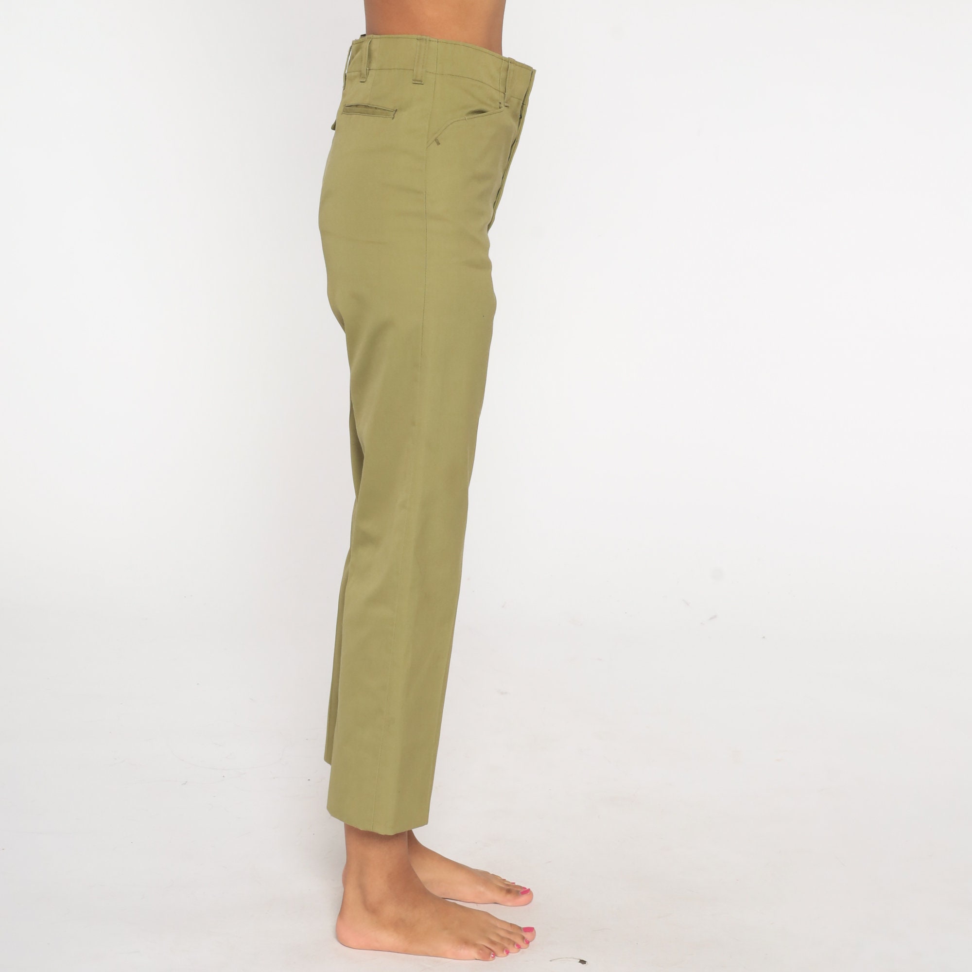 Boy Scout Pants Olive Green Pants Army High Waisted Combat 80s Etsy