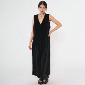 knee length dresses for ladies Vintage 90s Black Lace Grunge Tea Dress M main image 1