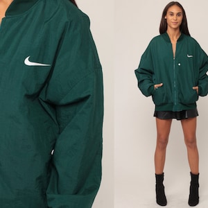 Nike Windbreaker Jacket Shell Zip Jacket Streetwear Coat Green