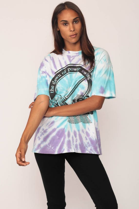 Neil Young Shirt Vintage 1988 Band T Shirt SPONSORED BY NOBODY Tour Tshirt Tie Dye 80s The Bluenotes Rock N Roll Concert Tee Large