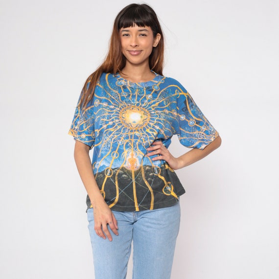 Alex Grey Art Shirt 90s Crystal Tara In Visions M… - image 2