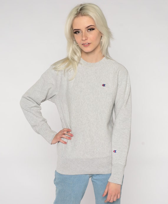 Grey Champion Sweatshirt Y2K Gray Crewneck Pullov… - image 3