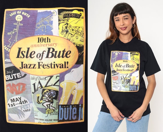 1992 Isle of Bute Jazz Festival Shirt 90s Scotlan… - image 1