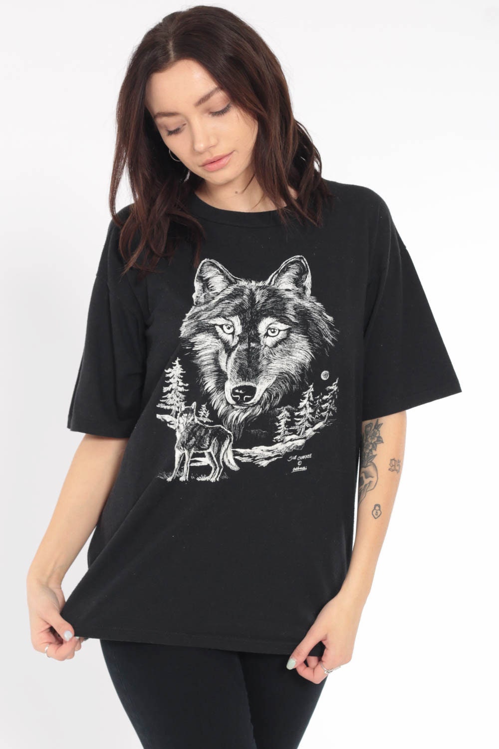 wolf tshirt women