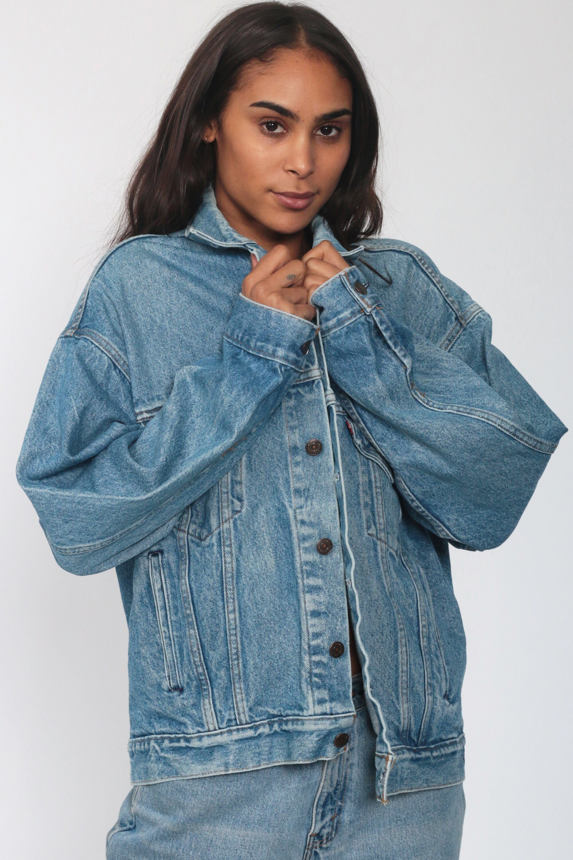 Levis Denim Jacket 90s Levi Strauss Denim Button Up Levi Strauss Blue Vintage Denim Oversized