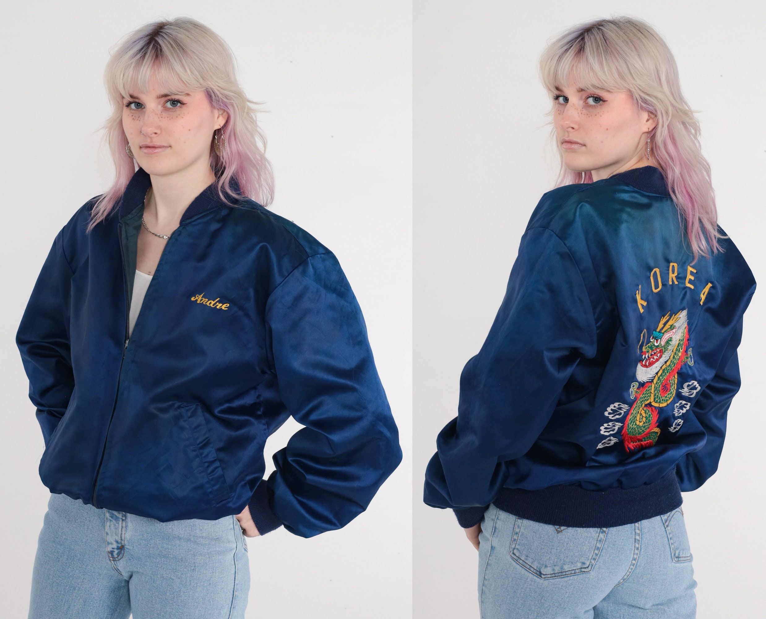 Bomber Etsy Satin - Blue