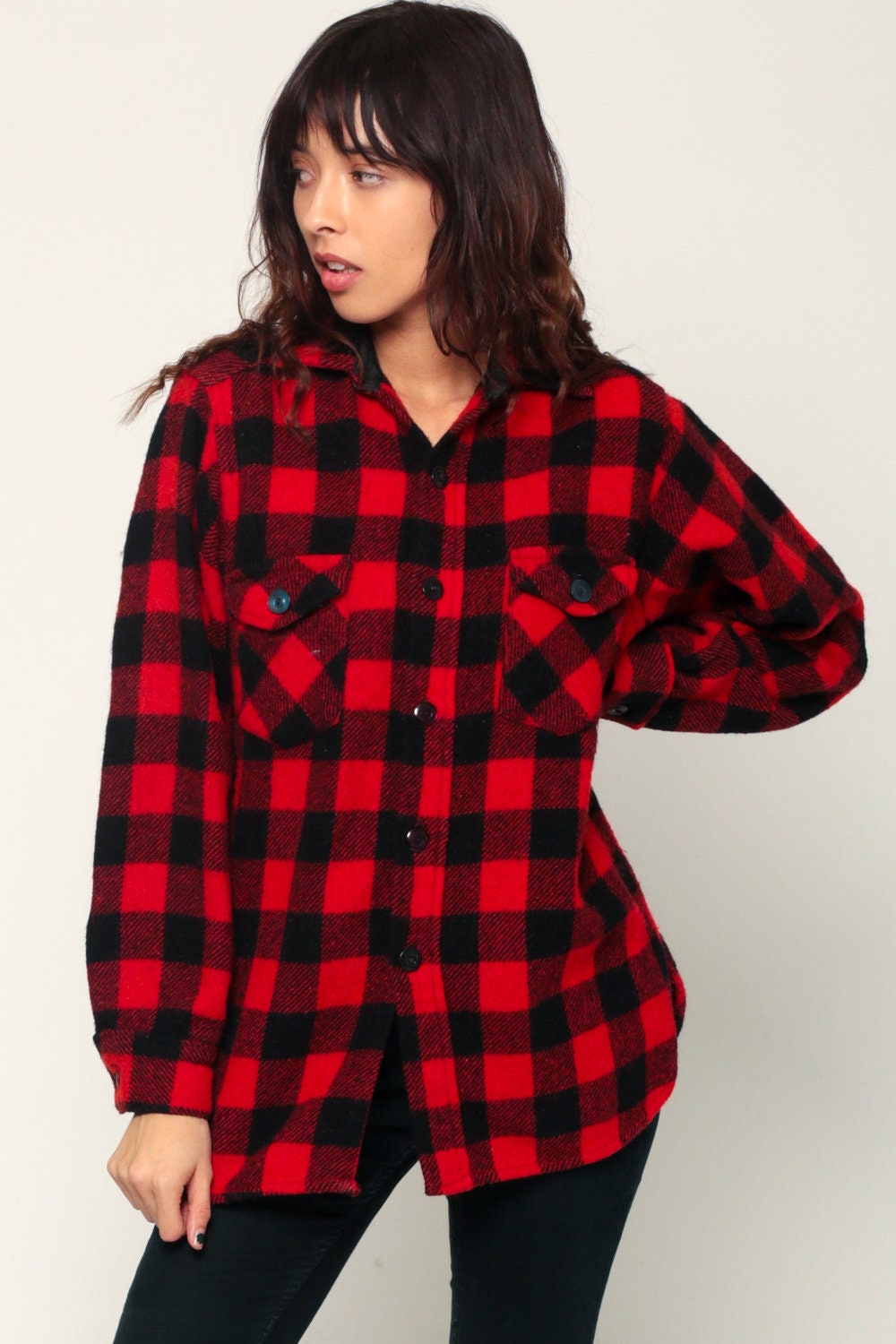 buffalo plaid wool shirt