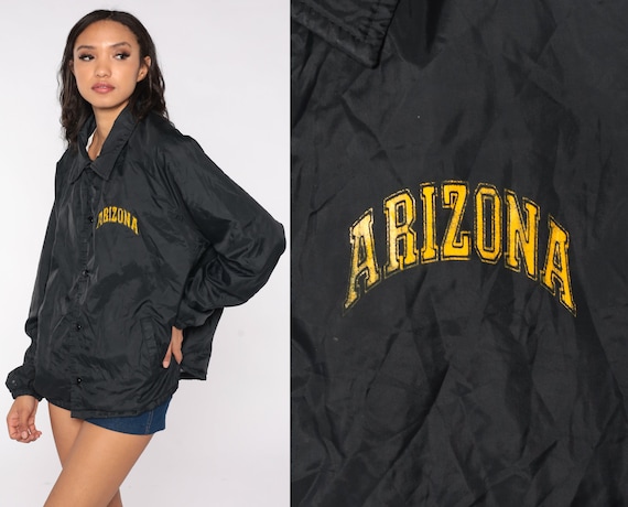 Arizona Windbreaker Jacket 80s Sports Work Uniform Jacket 