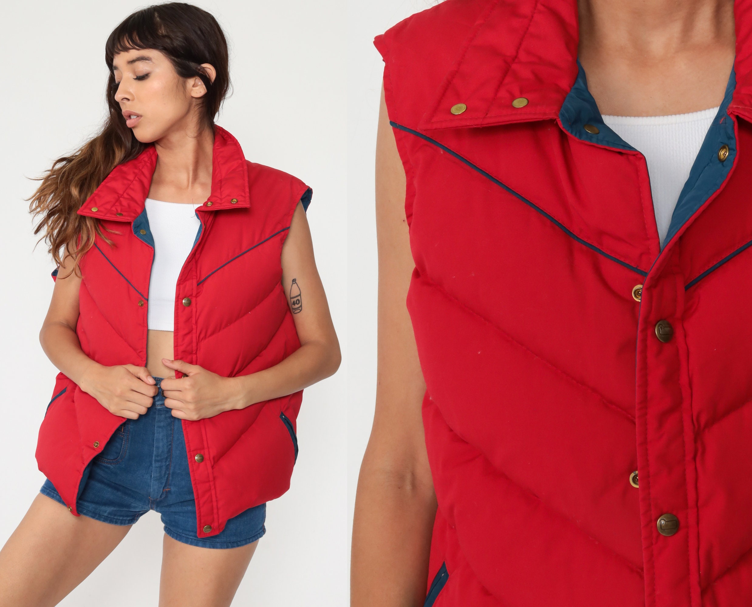 Down Woolrich Vest Red Winter Vest Sleeveless Jacket Puffer Vest 70s Vest Puffy Retro Ski Vest Snap Up Vintage 1970s Extra Large Xl L Down Woolrich Vest Red Winter Vest Sleeveless Jacket Puffer Vest 70s Vest Puffy Retro Ski Vest Snap Up Vintage 1970s Extra Large Xl L