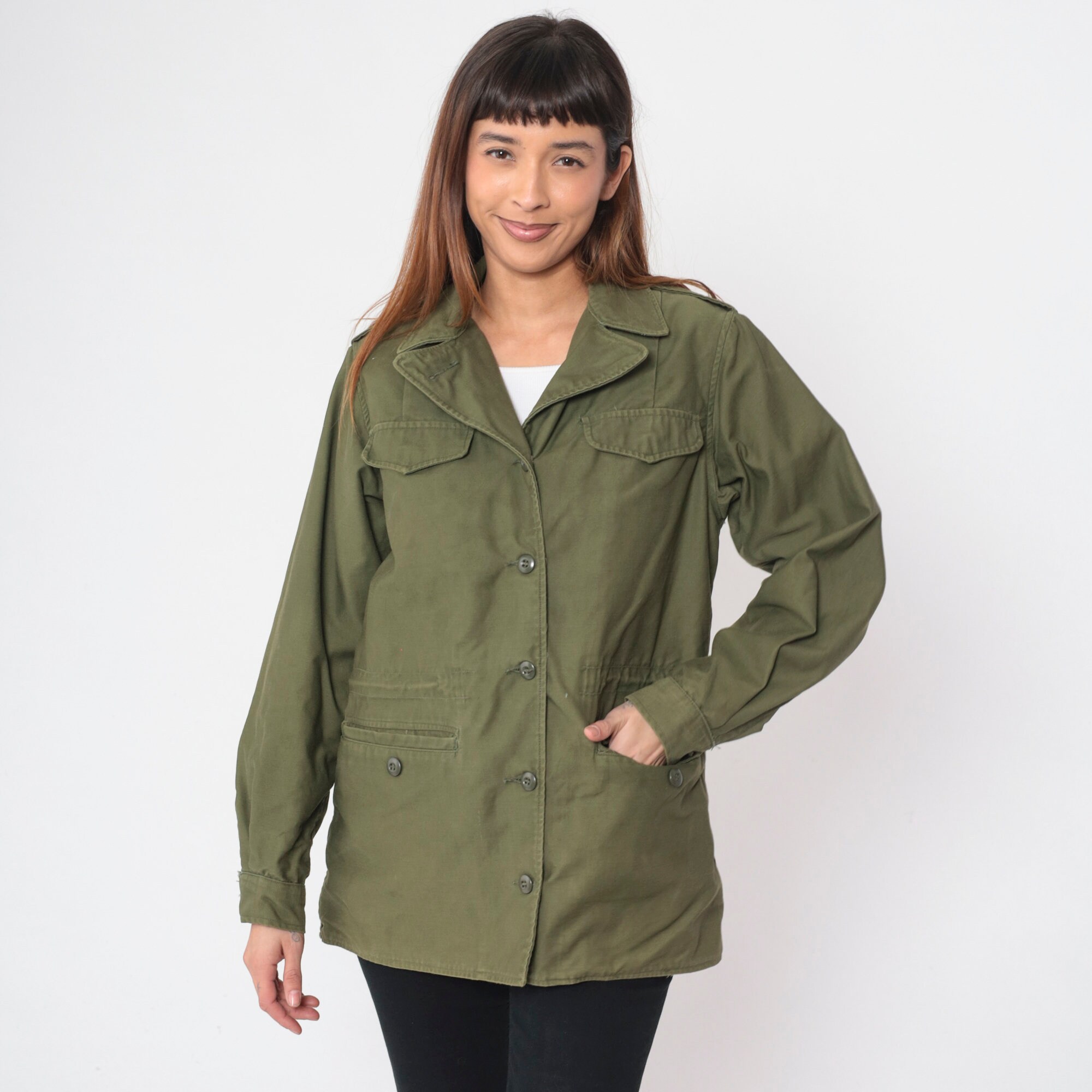 90s Military Jacket Olive Green Army Commando Cargo Field 90s Military Jacket Olive Green Army Commando Cargo Field