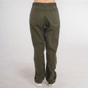 Olive Green Pants 90s Osh Kosh B'Gosh Work Pants High Waisted Rise Straight Leg Workwear Utility Basic Plain Pants Vintage 1990s Medium 30 image 7