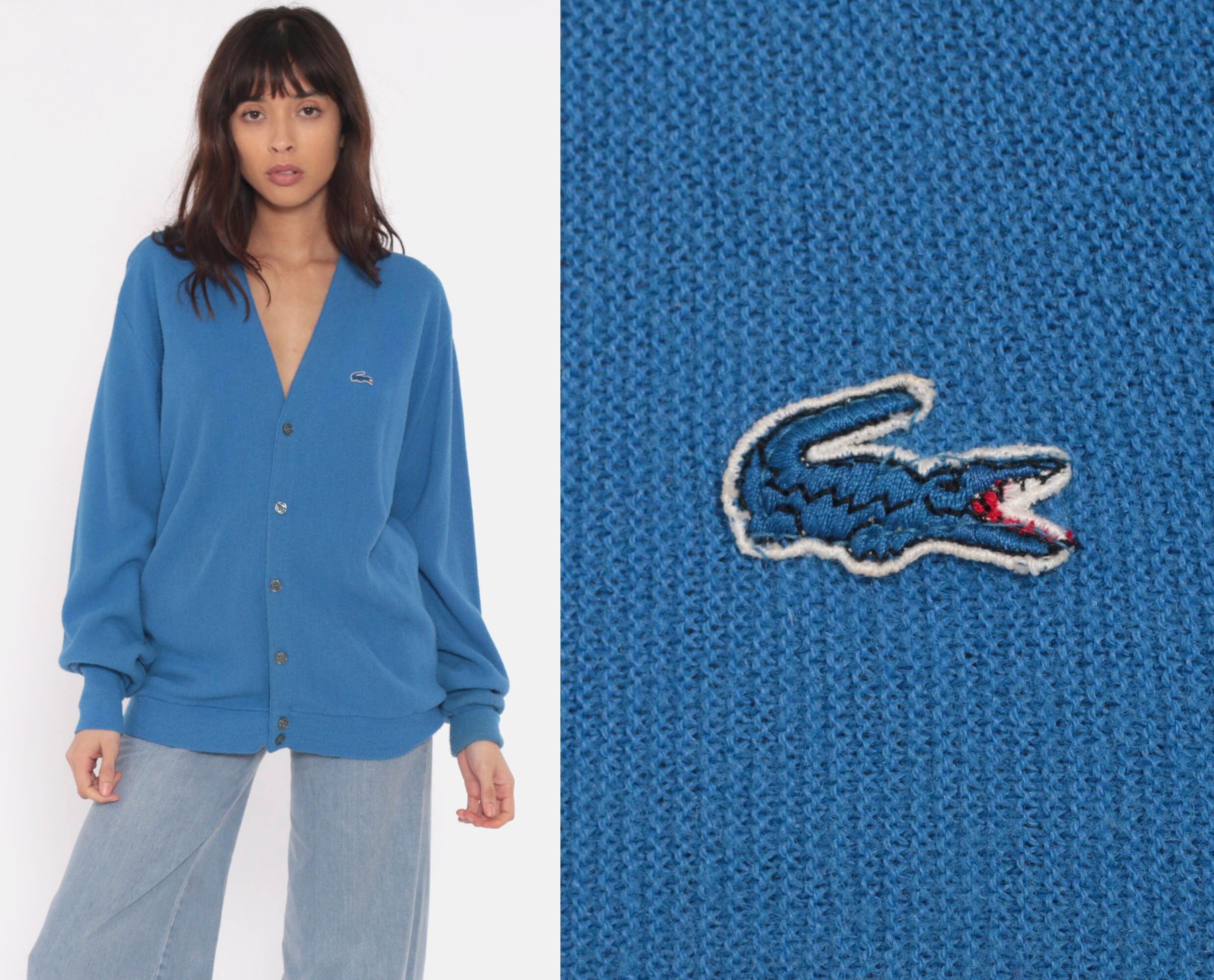 lacoste wool cardigan
