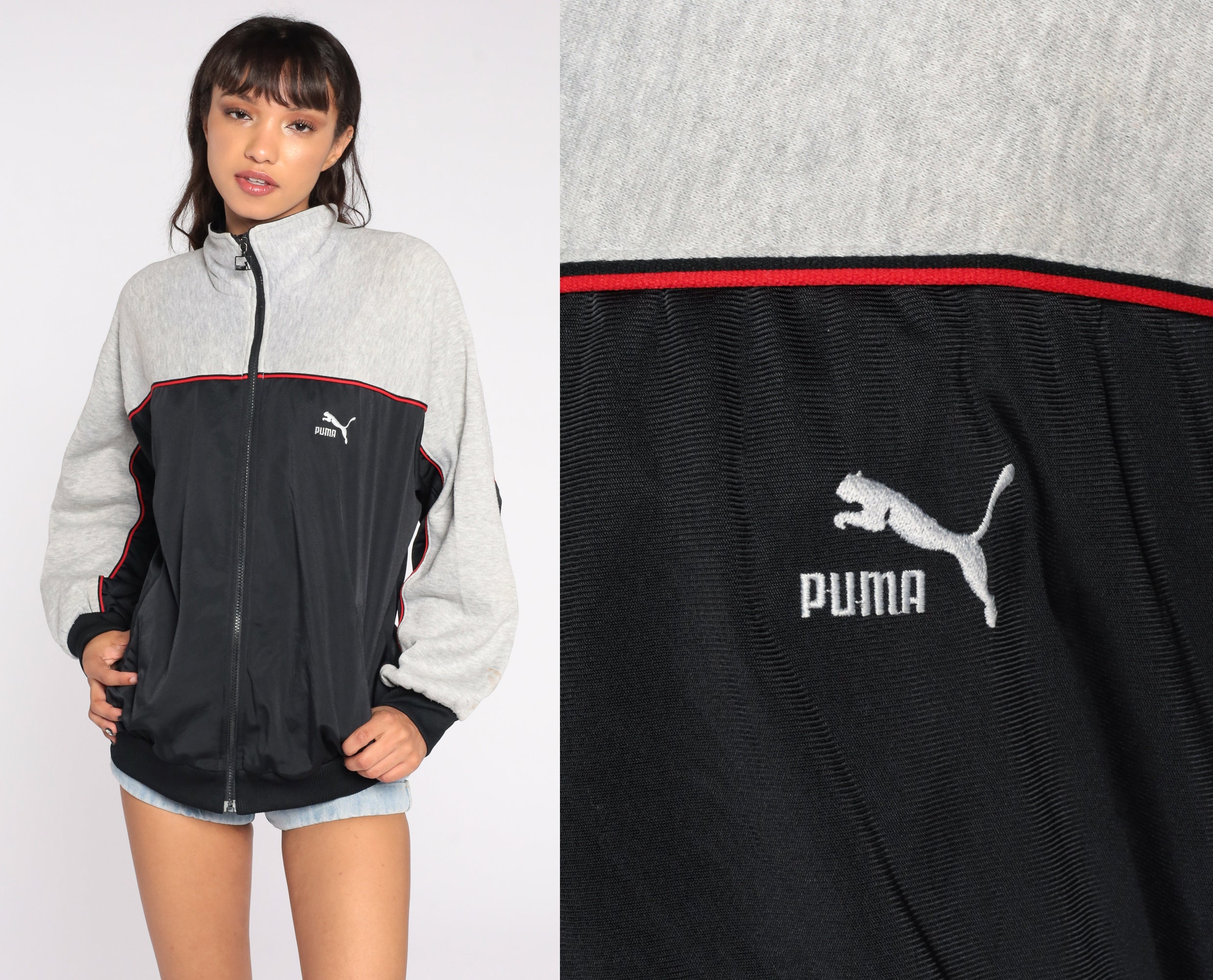 Puma XTG Track Jacket Women's Black White Active Wear Full Zip Top 