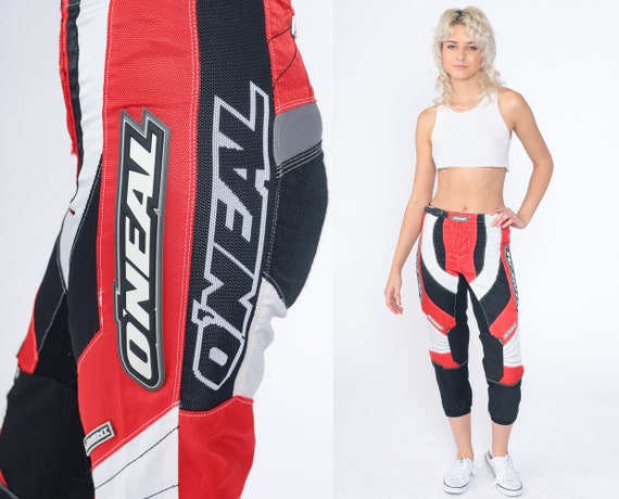 O'neal Motocross Pants Y2K Dirt Bike Racing Red Black White Riding