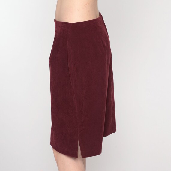 Plum Mini Skirt Y2k Pencil Skirt Retro Plain Simp… - image 5