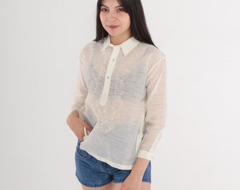 Esme Sheer Silk Blouse – NA NIN