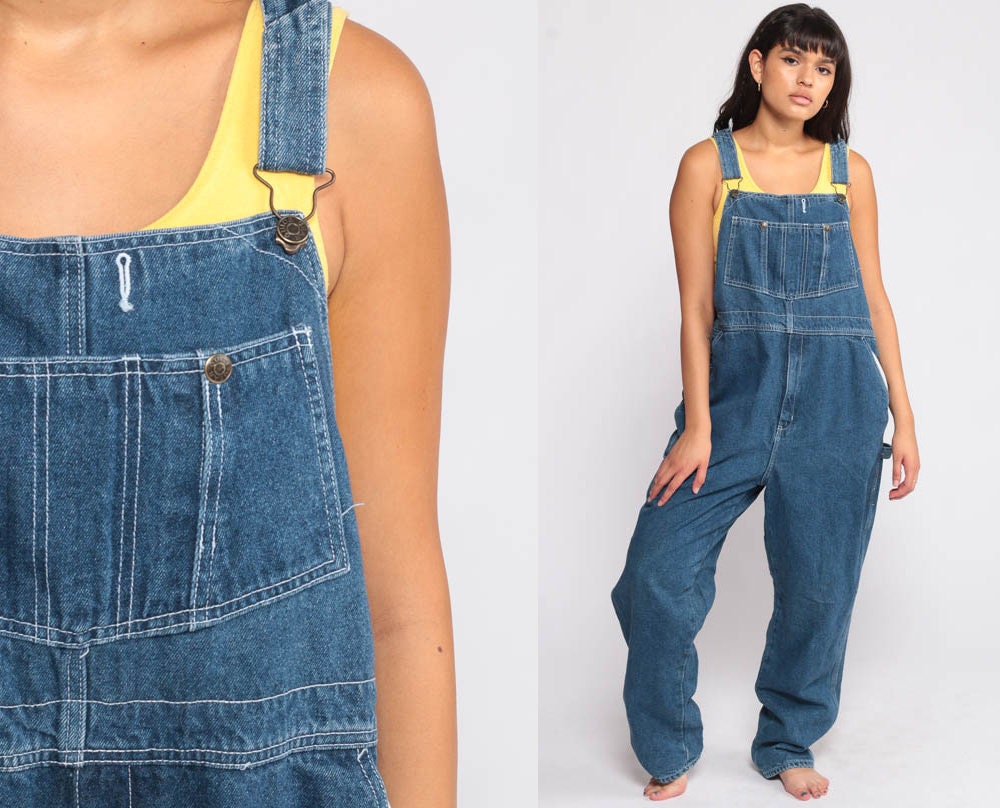 flannel lined denim bib overalls