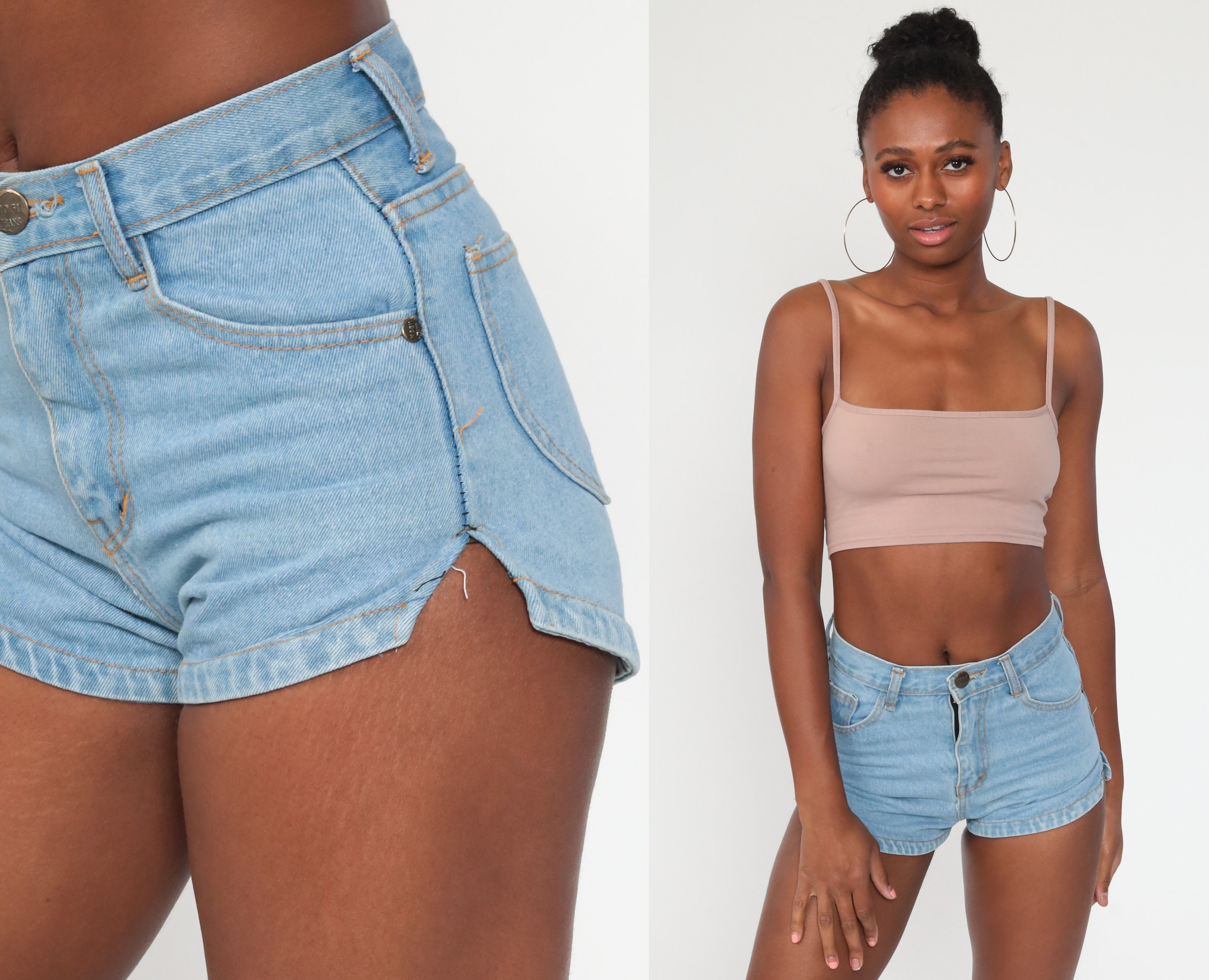 90s Jean Shorts 27 Mom Shorts Blue Denim Shorts High Waisted - Etsy