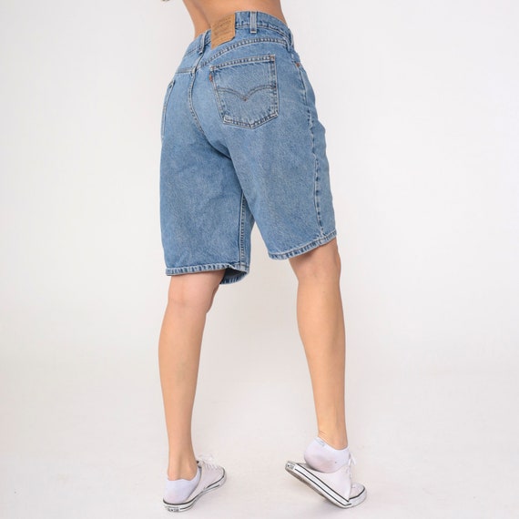 Levis 505 Denim Shorts -- 90s Blue Jean Shorts Be… - image 7