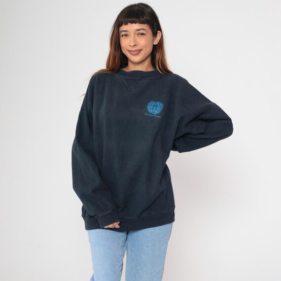 90s Vancouver Sweatshirt Faded Black British Columbia Canada Sweatshirt Indigenous Embroidered Pullover Retro 1990s Crewneck Vintage 2xl xxl