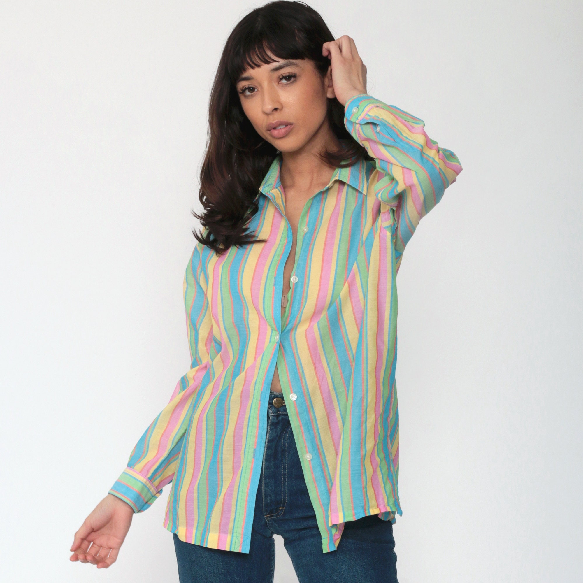 ralph lauren pastel striped shirt