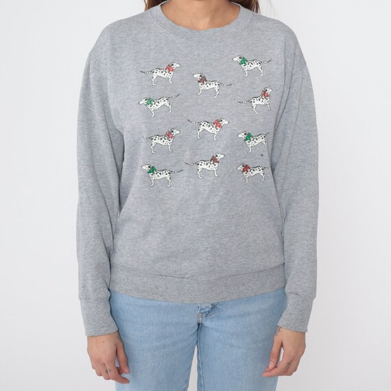 Dalmatian Dog Sweatshirt 90s Christmas Sweater Re… - image 7