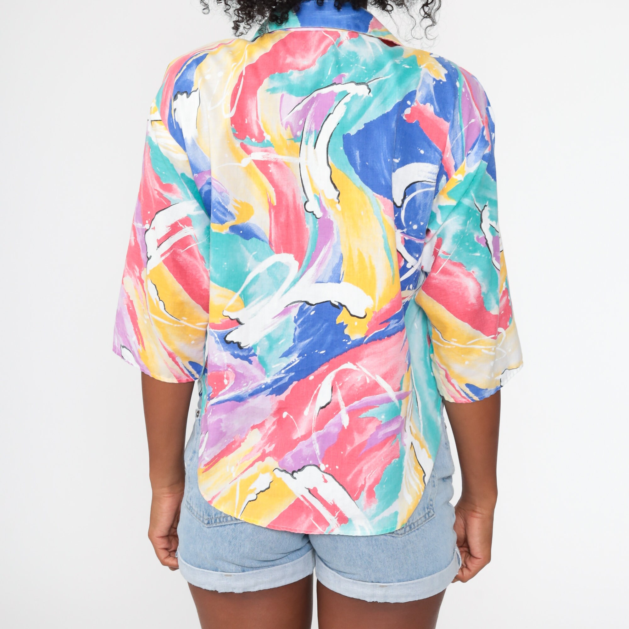 rainbow button up