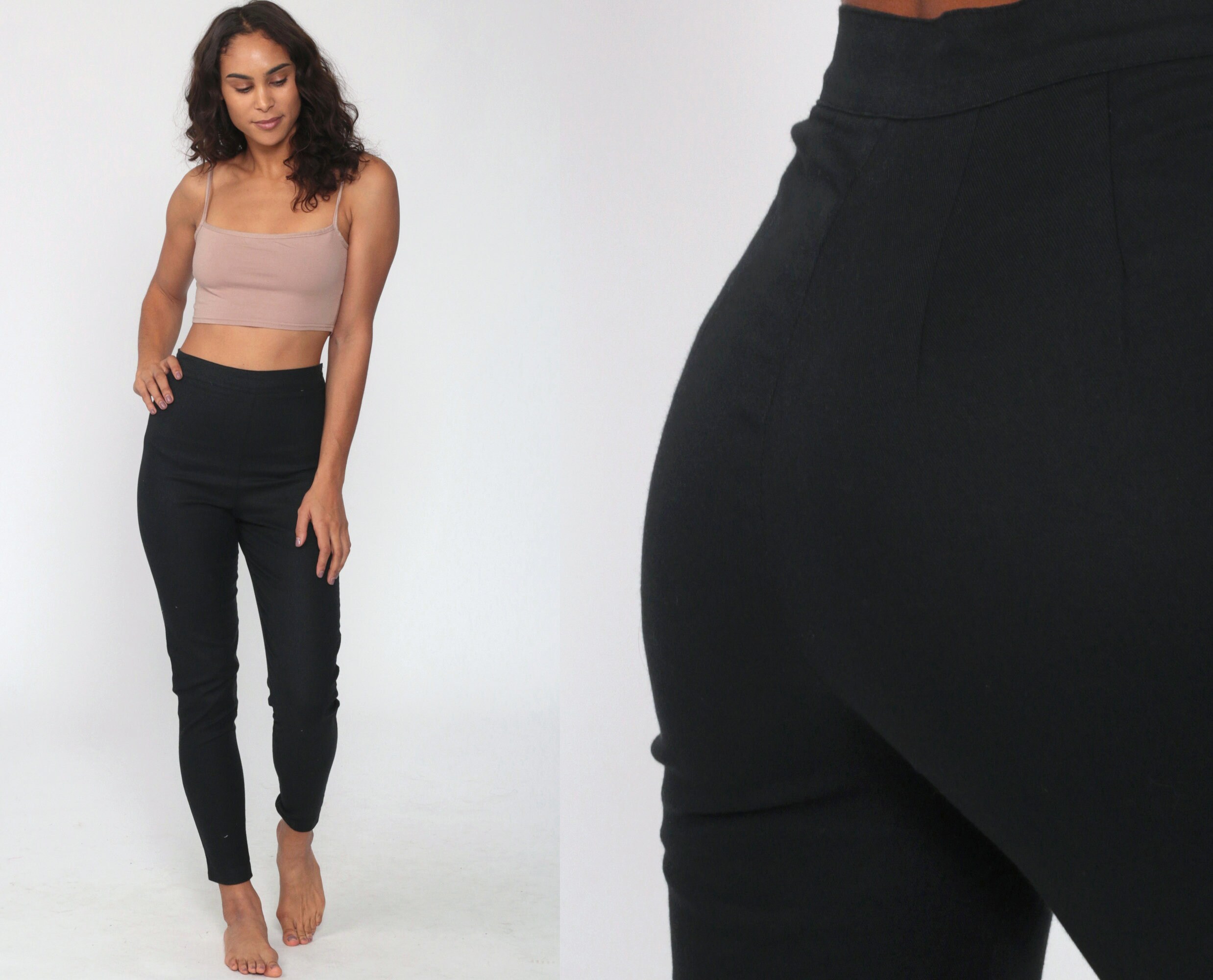 tight black slacks