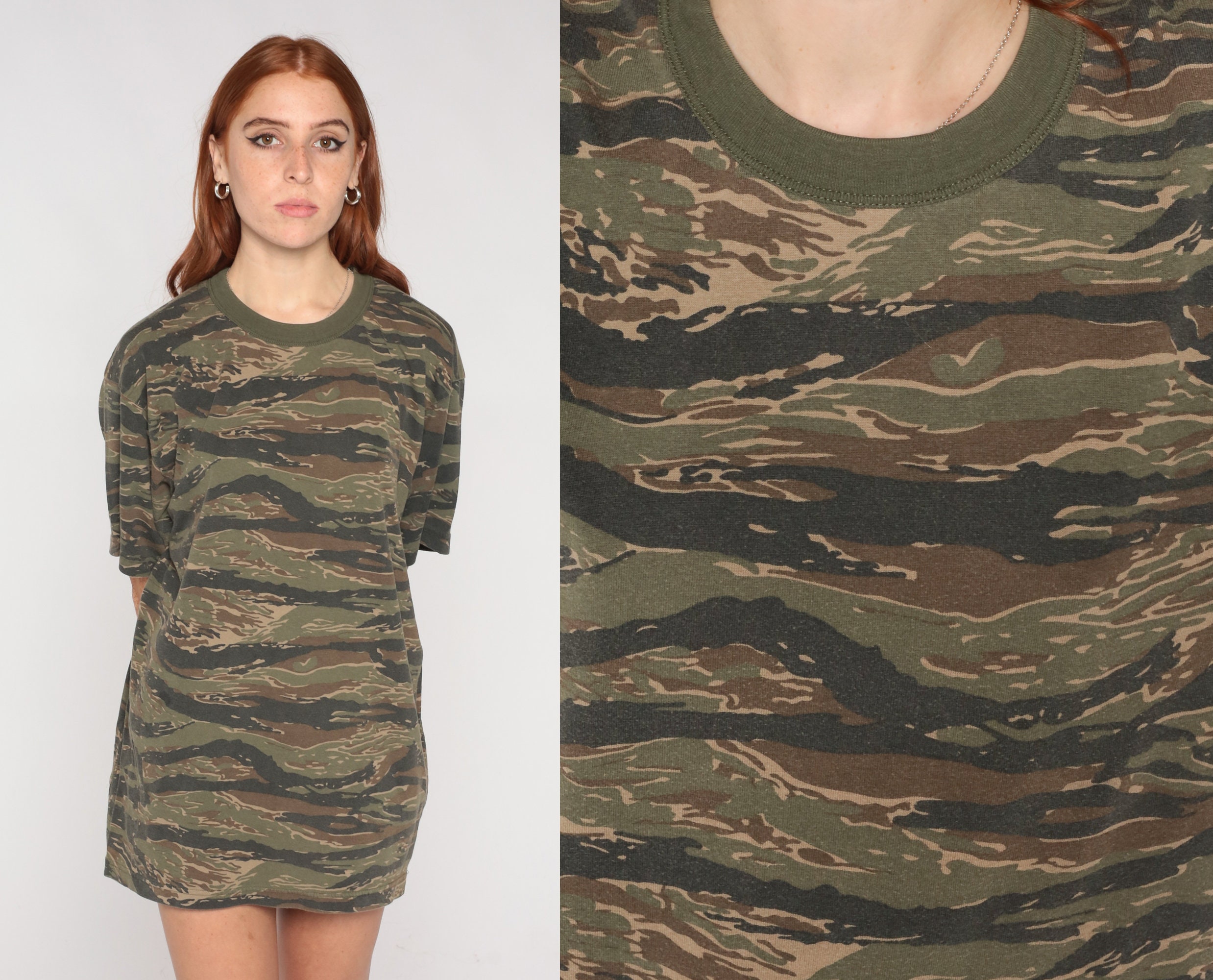 camo ringer tee