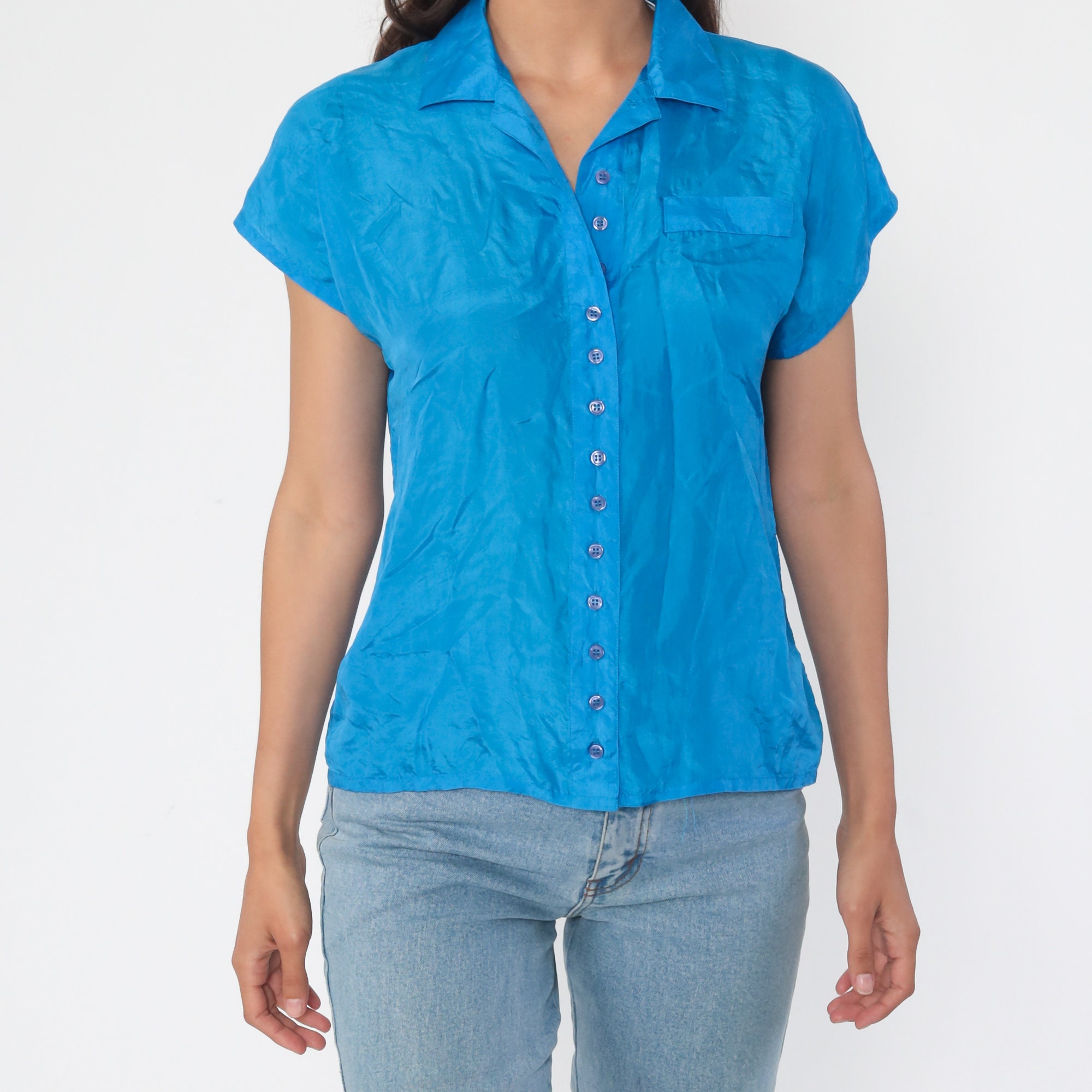 silk button up shirt women