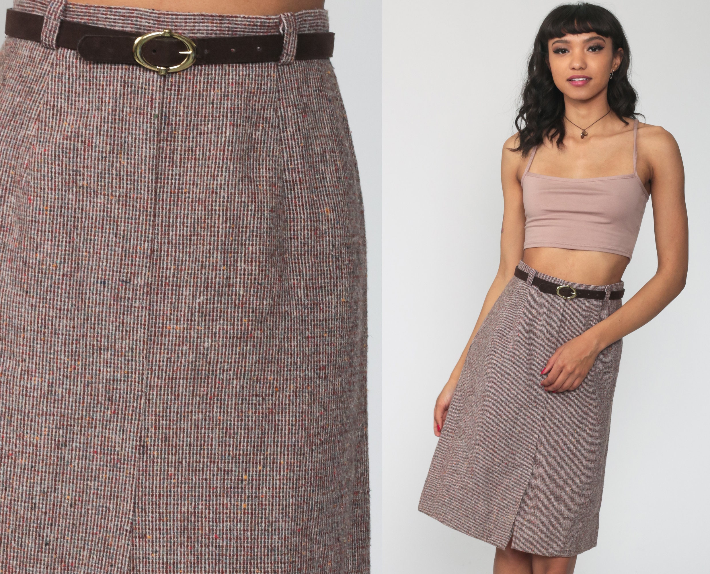 mid length skirts 70s
